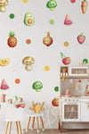 Vintage Kitaplar Yapraklar ve Kahve Cam Duvar Sticker seti