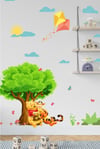 Winnie The Pooh ve Arkadaşı Ormanda Çocuk Odası Dekorasyon Sticker Seti
