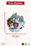 Yeni Yıl Temalı Mini Sticker Priz Sticker Yılbaşı Yeni Yıl Mini Boy Sticker