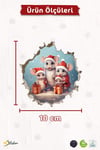 Yeni Yıl Temalı Mini Sticker Priz Sticker Yılbaşı Yeni Yıl Mini Boy Sticker
