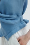 Anvelop Tokalı Keten Bluz