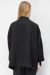 Dik Yaka Oversize Keten Ceket
