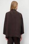 Dik Yaka Oversize Keten Ceket