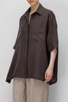 Düşük Kol Oversize Keten Bluz