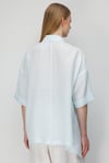 Düşük Kol Oversize Keten Bluz