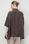 Düşük Kol Oversize Keten Bluz