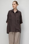 Düşük Kol Oversize Keten Bluz