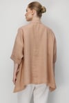 Düşük Kol Oversize Keten Bluz