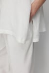 Düşük Kol Oversize Keten Bluz
