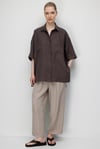 Düşük Kol Oversize Keten Bluz