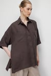 Düşük Kol Oversize Keten Bluz