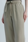 Elastan Kemerli Bağcıklı Pantolon