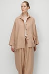 Oversize Cepli Keten Ceket