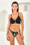 BİKİNİADASEALapieno 4223 HALKA DETAYLI CROP BİKİNİ