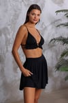 BİKİNİADASEALapieno 4413 DİZÜSTÜ  ŞORTLU  ETEK