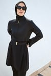 TESETTÜR MAYOHAŞEMAHaşema 5027 MONA KEMER TOKA DETAYLI TESETTÜR MAYO