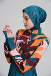 TESETTÜR MAYOHAŞEMAHaşema HSM-2934 ESİLA YEŞİL JİLELİ TAM TESETTÜR MAYO