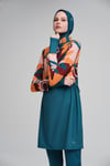 TESETTÜR MAYOHAŞEMAHaşema HSM-2934 ESİLA YEŞİL JİLELİ TAM TESETTÜR MAYO