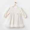 Andywawa AC26136 Wawa Exclusive Elbise Ekru