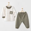 Andywawa AC26186 My 1 St Wardrobe 2`li Takım Ecru Green