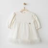 Andywawa AC26257 Baby Bow Bliss Elbise Ekru