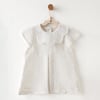 Andywawa AC26644 Baby Chic Kız Bebek Elbise Ekru