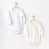 Andywawa Bebek Sleeve Body Basic 2'li Set Ekru AC25210