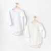 Andywawa Bebek Sleeve Body Basic 2'li Set Ekru AC25210