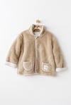 Andywawa Bebek Tinny's Sheeps Peluş Ceket Bej AC26165