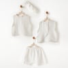Andywawa Kız Bebek Baby Chic Bandanalı Takım Ekru AC26643