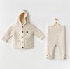 Andywawa Unisex Bebek Triko 2'li Takım Gri Melanj AC24335