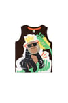 Bebek Maymun Desenli Kolsuz Tshirt