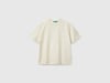 Benetton Erkek Çocuk Logo Baskı Detaylı Oversize T-Shirt 