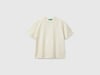 Benetton Erkek Çocuk Logo Baskı Detaylı Oversize T-Shirt 