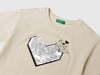 Benetton Kız Çocuk Önü Payet İşlemeli Baskılı T-Shirt 