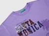 Benetton Kız Çocuk Önü Payet İşlemeli Baskılı T-Shirt 