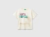 Benetton Kız Çocuk Önü Payet İşlemeli Baskılı T-Shirt 