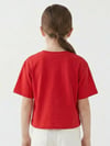 Escabel Kız Çocuk Kalp Detaylı T-shirt 36172 Kırmızı