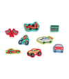 FLOSS & ROCK Stamper Ahşap Baskı Seti / Cars