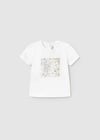 Kız Bebek Krem Tshirt-kısa Kol Basıc