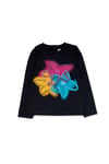 Kız Çocuk Siyah T-shirt Uzun Kollu