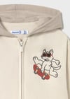 Mayoral Bej Erkek Bebek Fermuarlı Kapüşonlu Sweat Hırka 2428