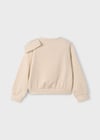 Mayoral Bej Kız Çocuk Fiyonklu Sweatshirt 4434