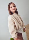 Mayoral Bej Kız Çocuk Peluş Sweatshirt 4431