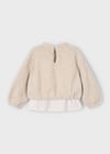 Mayoral Bej Kız Çocuk Peluş Sweatshirt 4431