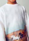 Mayoral Ekru Erkek Çocuk Baskılı Uzun Kollu T-shirt 4094
