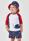 Mayoral Erkek Bebek Kırmızı Set-Mayo Ve Şapka 