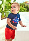 Mayoral Erkek Bebek Kırmızı Set Şort Ve 2 Tshirt 