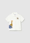 Mayoral Erkek Bebek Polo Kısa Kol T-shirt Krem 01108