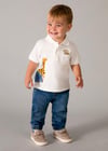 Mayoral Erkek Bebek Polo Kısa Kol T-shirt Krem 01108